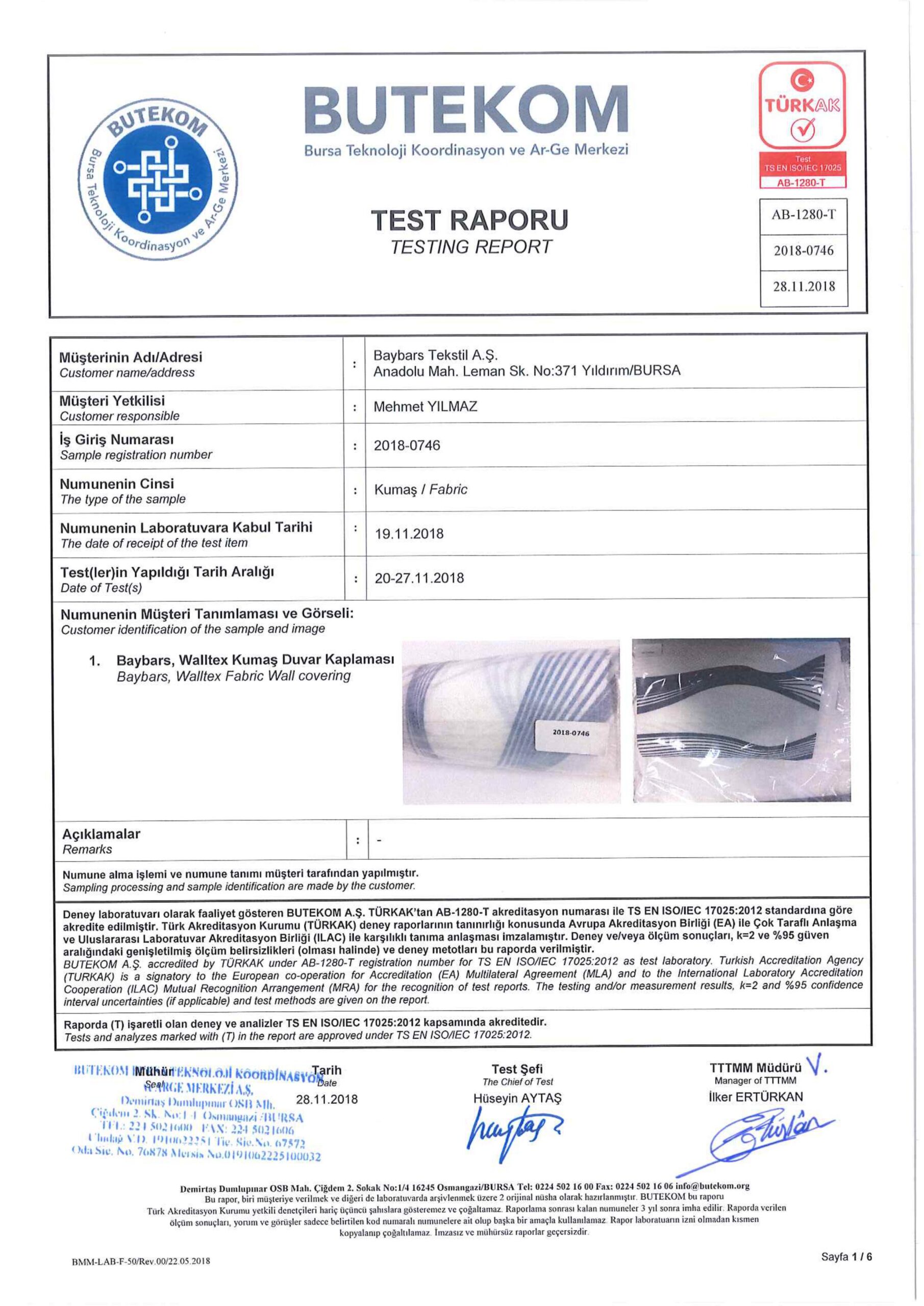 Butekom Test Raporları
