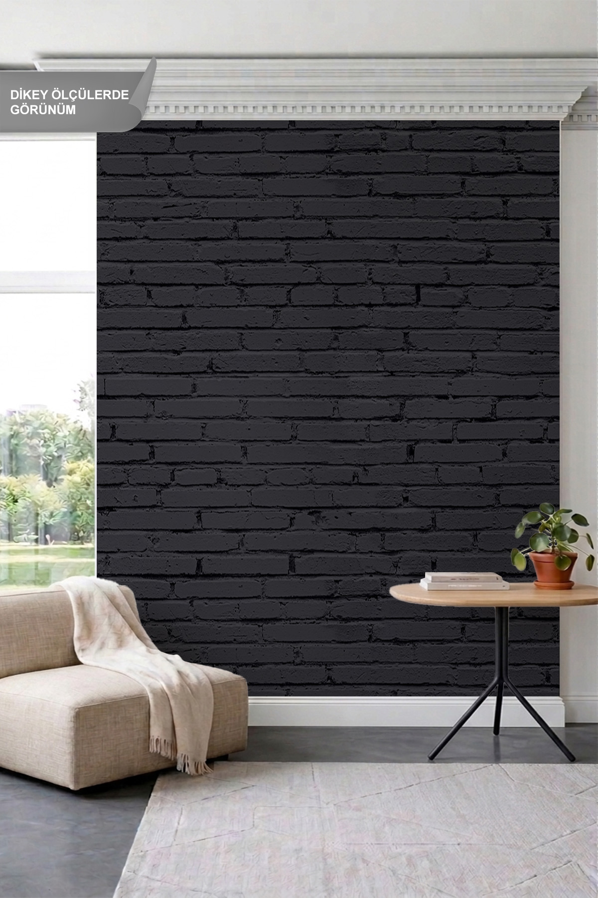 Dreamwall Endüstriyel Tuğla Duvar Dokulu Tek Parça Tekstil Duvar Kağıdı görsel 1