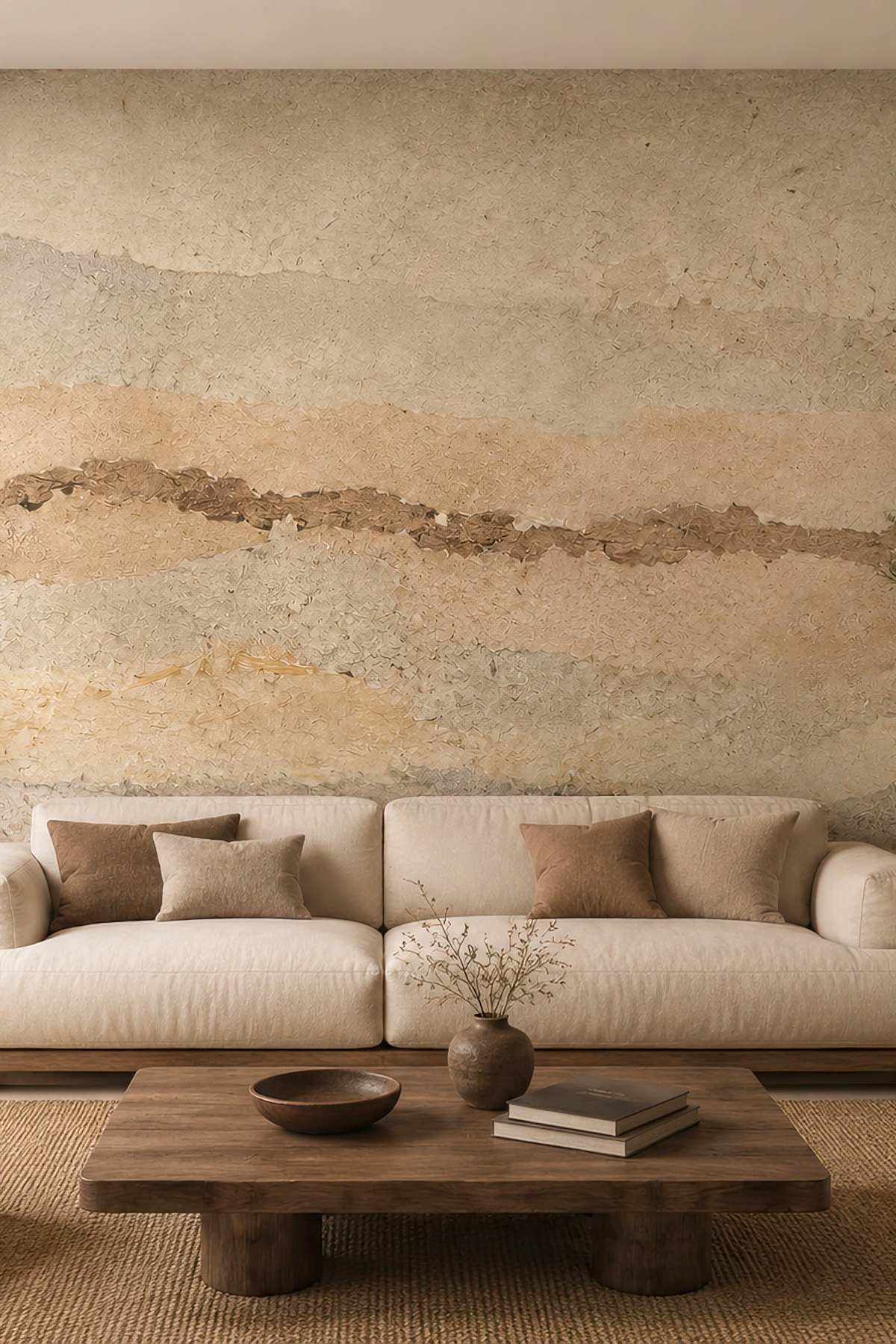Dreamwall Katmanların Sessizliği Tek Parça Tekstil Duvar Kağıdı görsel 1