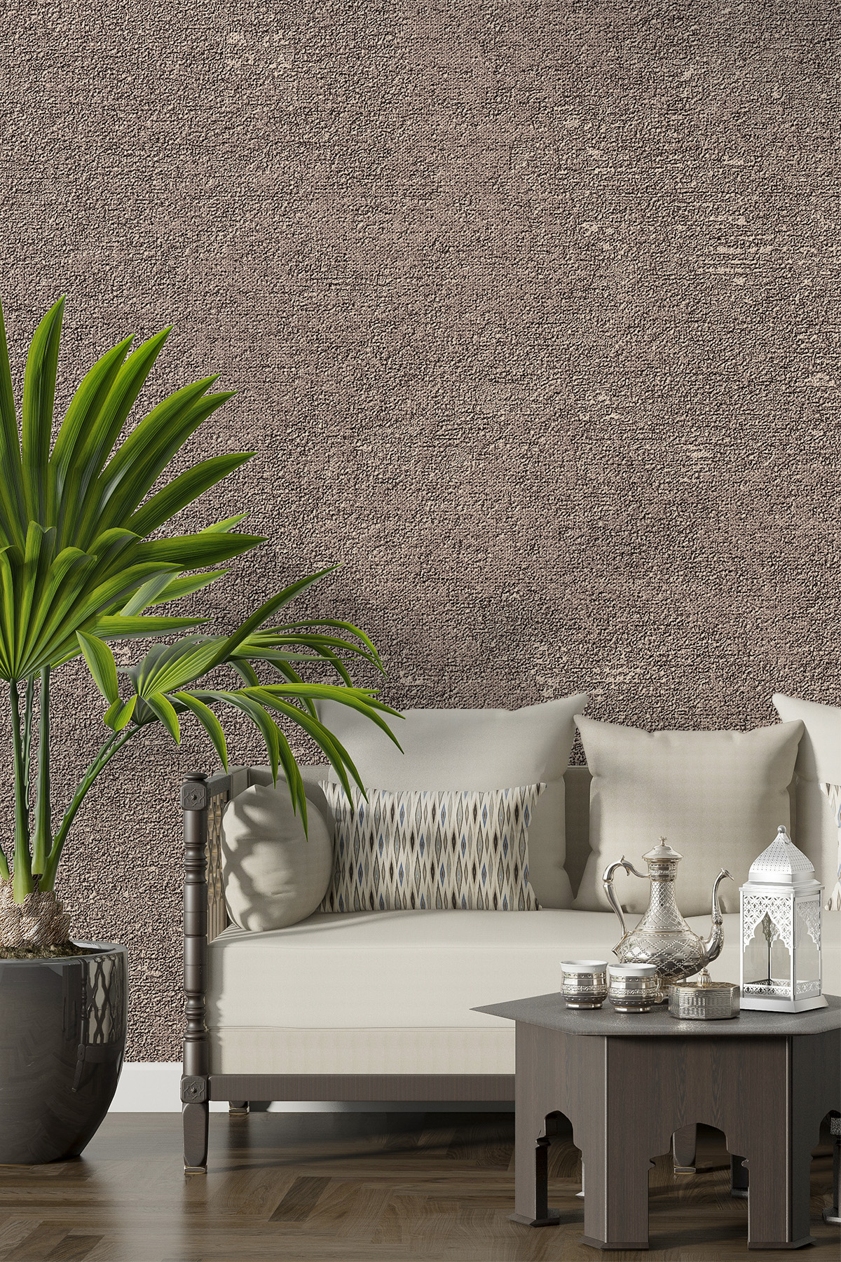 Dreamwall Tekstil Dokulu, Yoğun Dokuma Efektli ve Modern Tek Parça Tekstil Duvar Kağıdı görsel 1